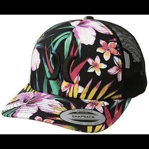 New Hurley SnapBack Mesh Floral Trucker Hat